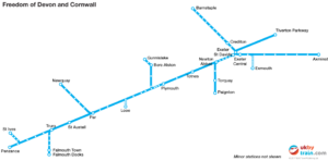 Freedom of Devon and Cornwall rail pass