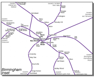 Birmingham area rail lines