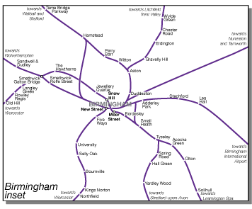 Birmingham area rail lines