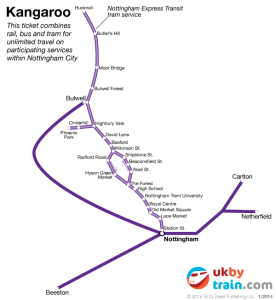 Kangaroo Ticket (Nottingham one day travelcard)
