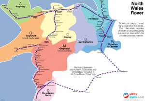 North Wales Rover rail and bus pass