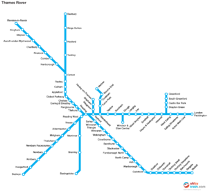 Thames Rover rail pass map