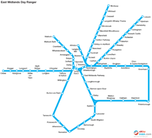 East Midlands Day Ranger rail pass